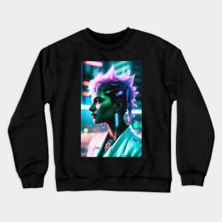 Abstract Cyberpunk Girl Crewneck Sweatshirt